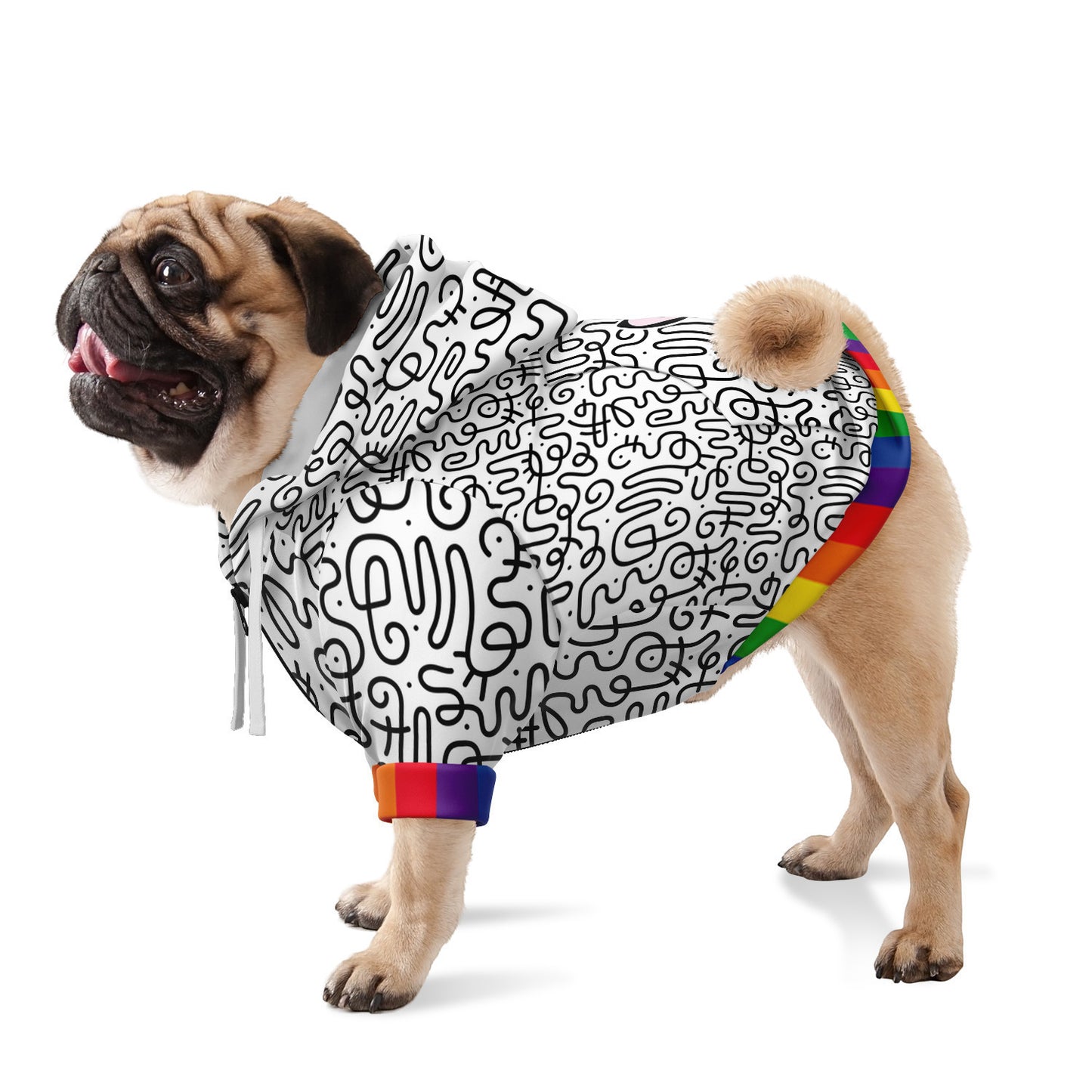 Mod Rainbow Dog Zip-Up Hoodie