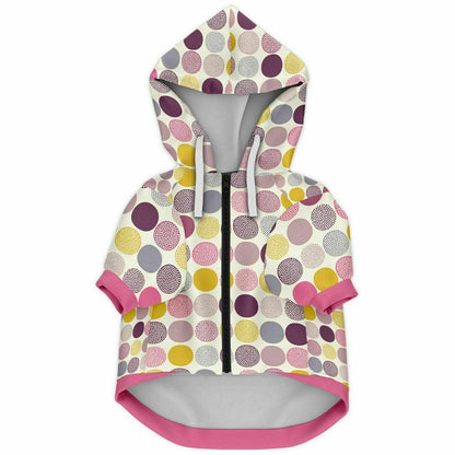 Purple Dot Fashion Dog Zip-Up Hoodie