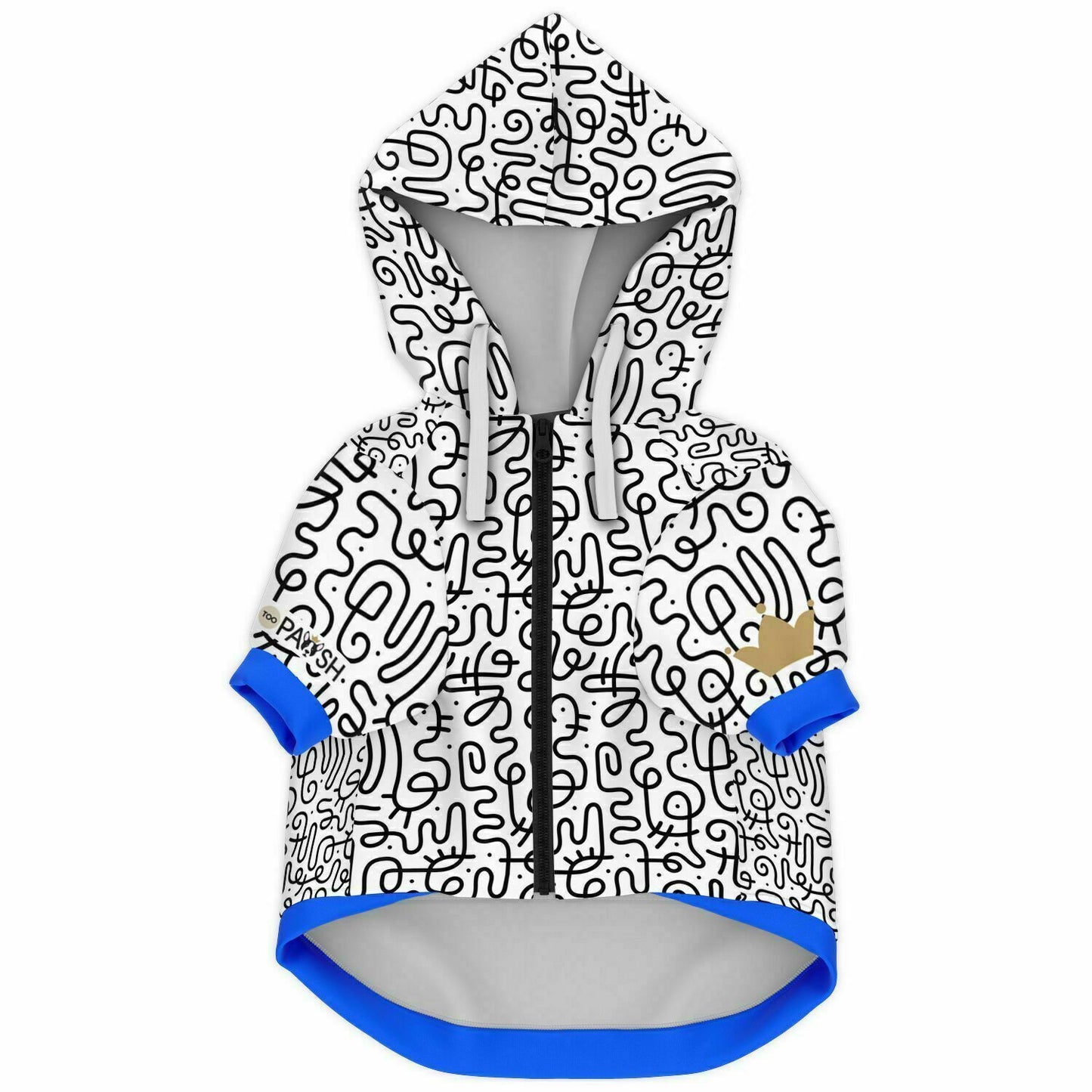 Mod Blue Dog Zip-Up Hoodie