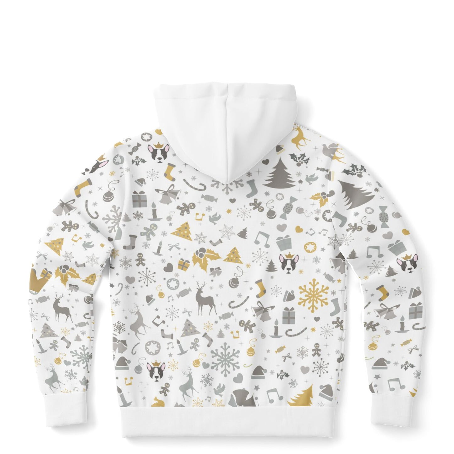 Frost-Kissed II Holiday Athletic Zip-Up Hoodie