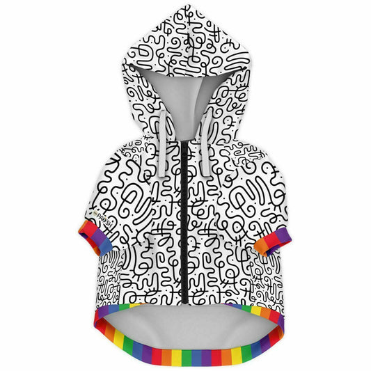 Mod Rainbow Dog Zip-Up Hoodie