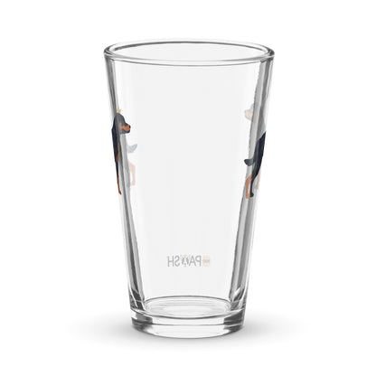 Rottweiler Shaker pint glass