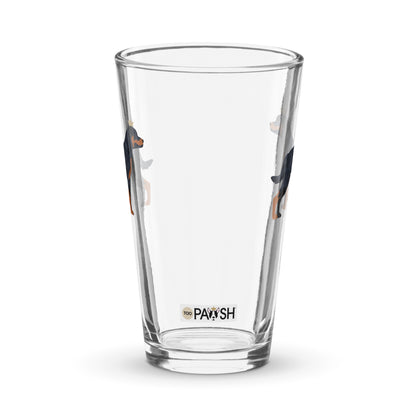 Rottweiler Shaker pint glass