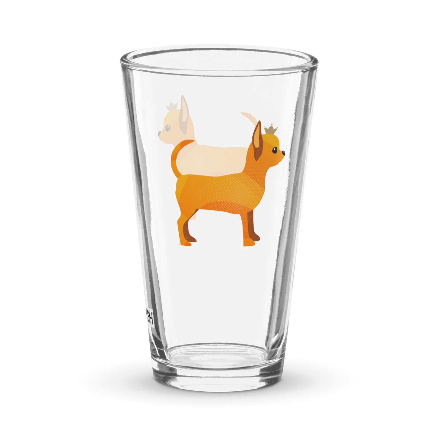 Chihuahua Gold Shaker pint glass