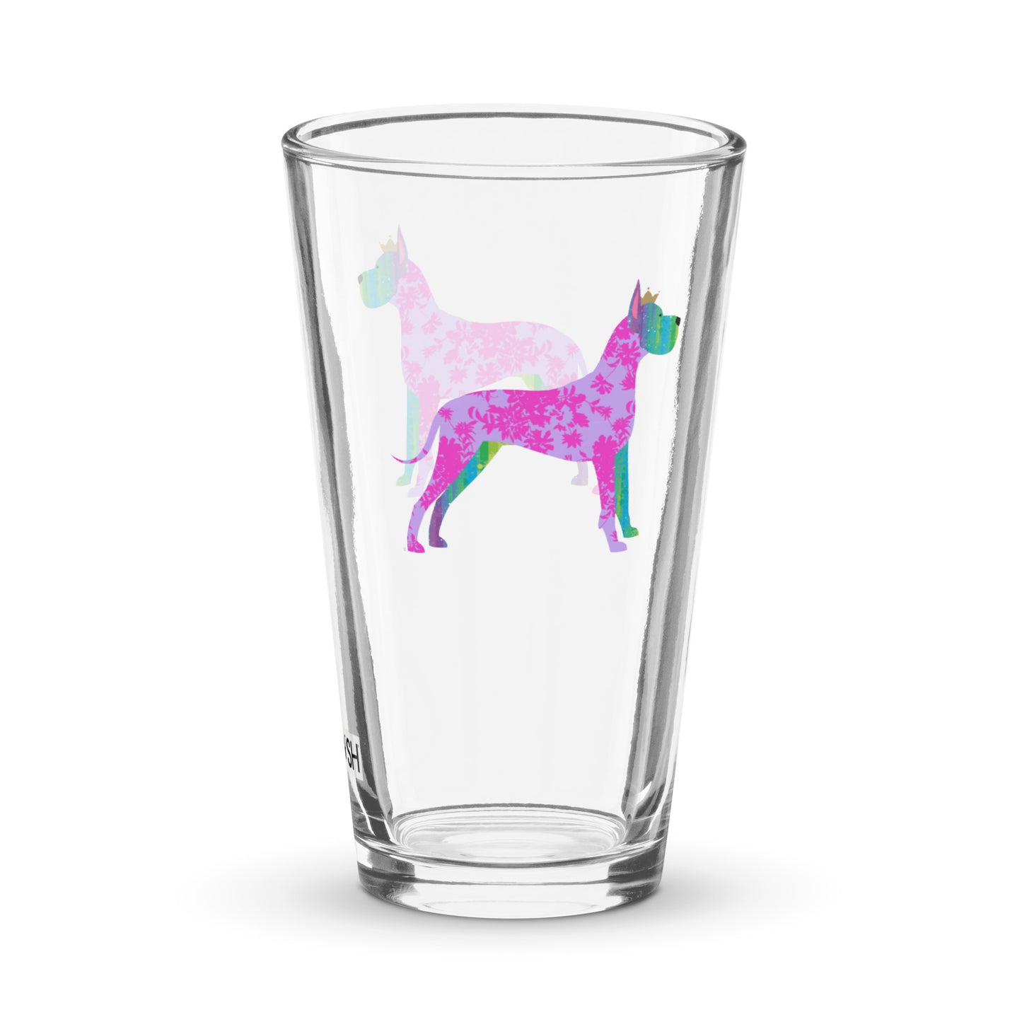 Great Dane Shaker pint glass