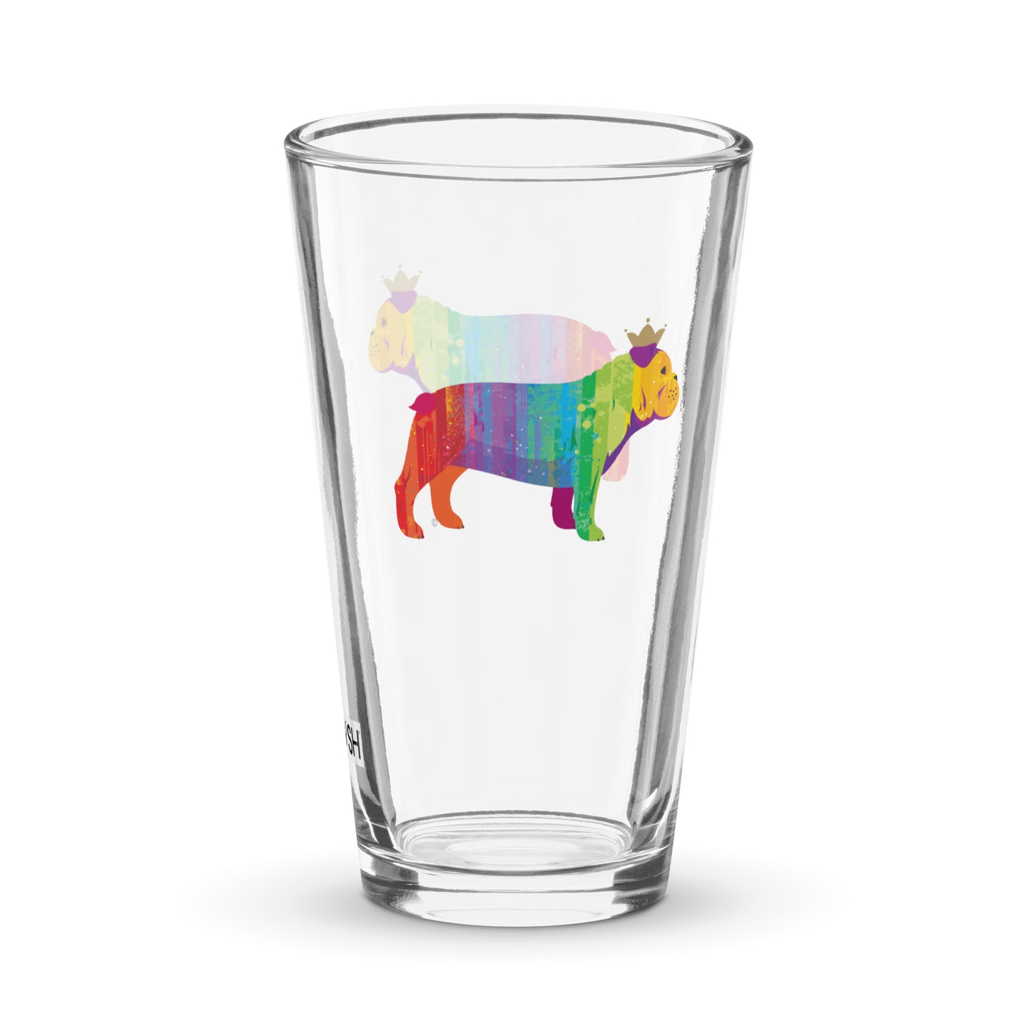 Bulldog Shaker pint glass