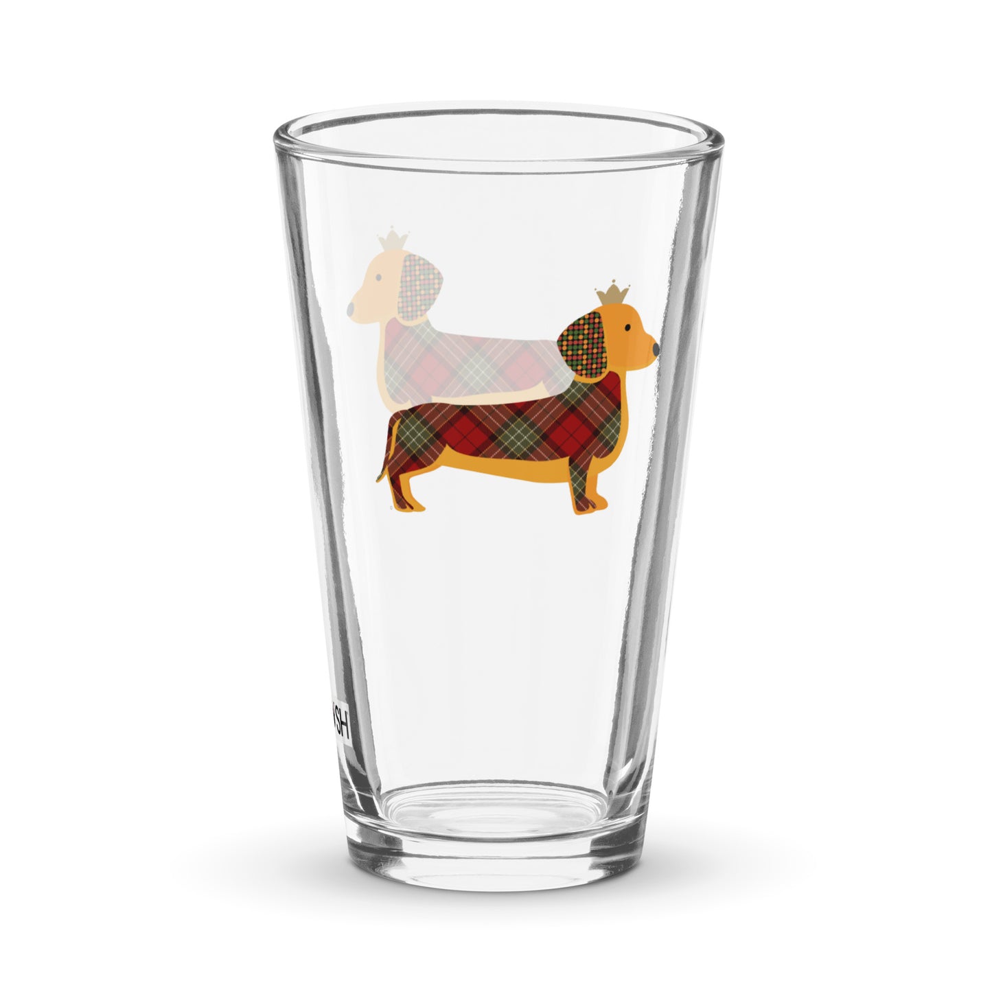 Dachshund Shaker pint glass