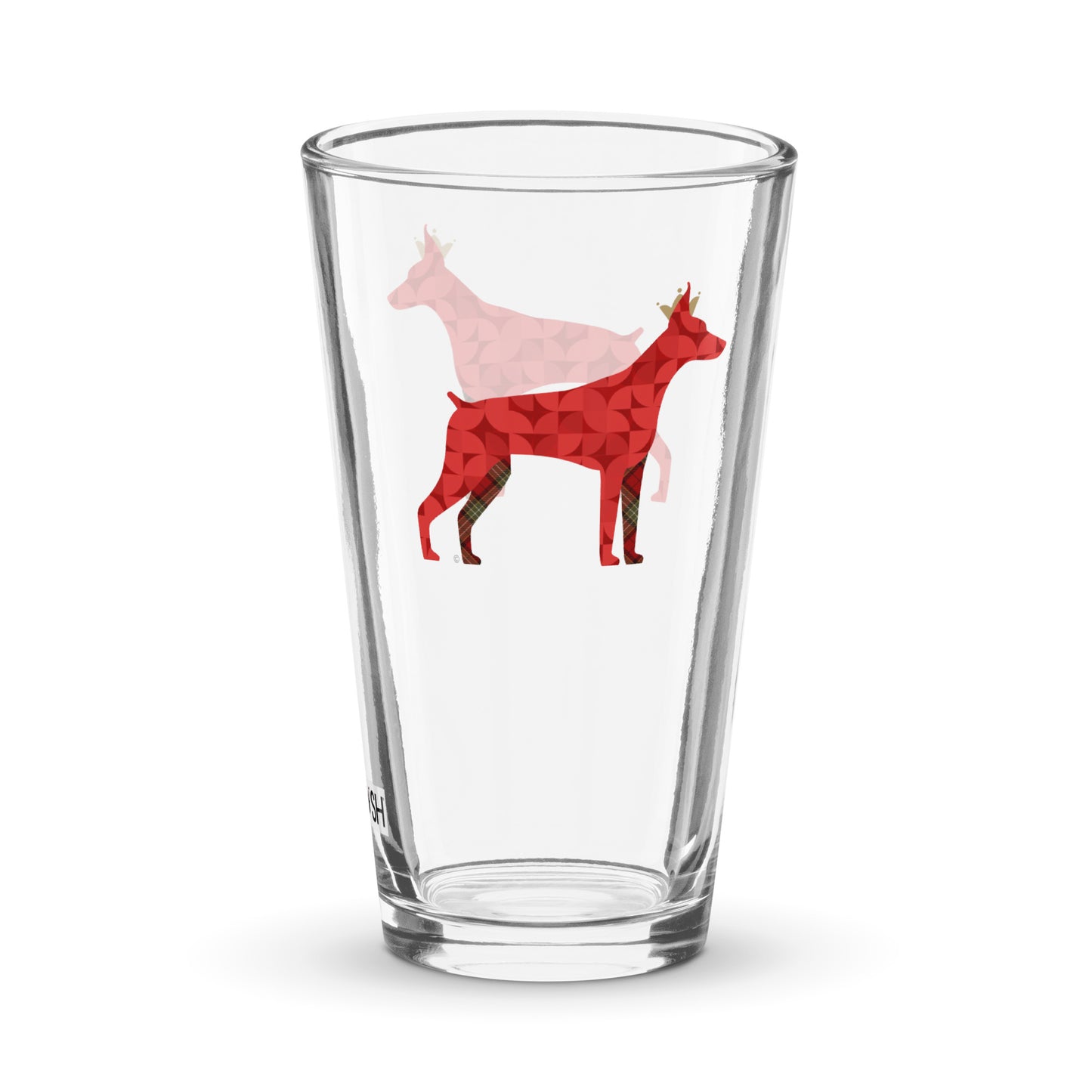 Doberman Shaker pint glass