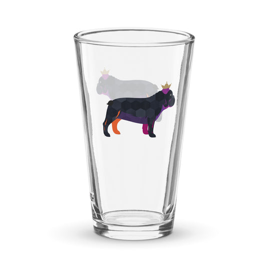 Frenchie Black Shaker pint glass