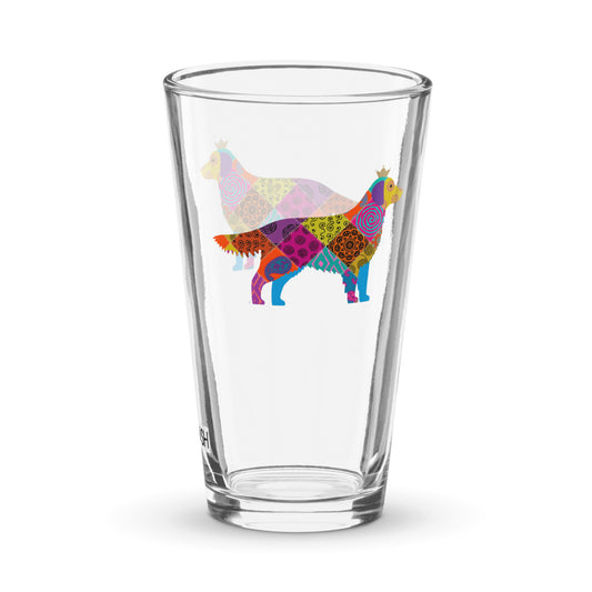 Golden Retriever Paisley Shaker pint glass