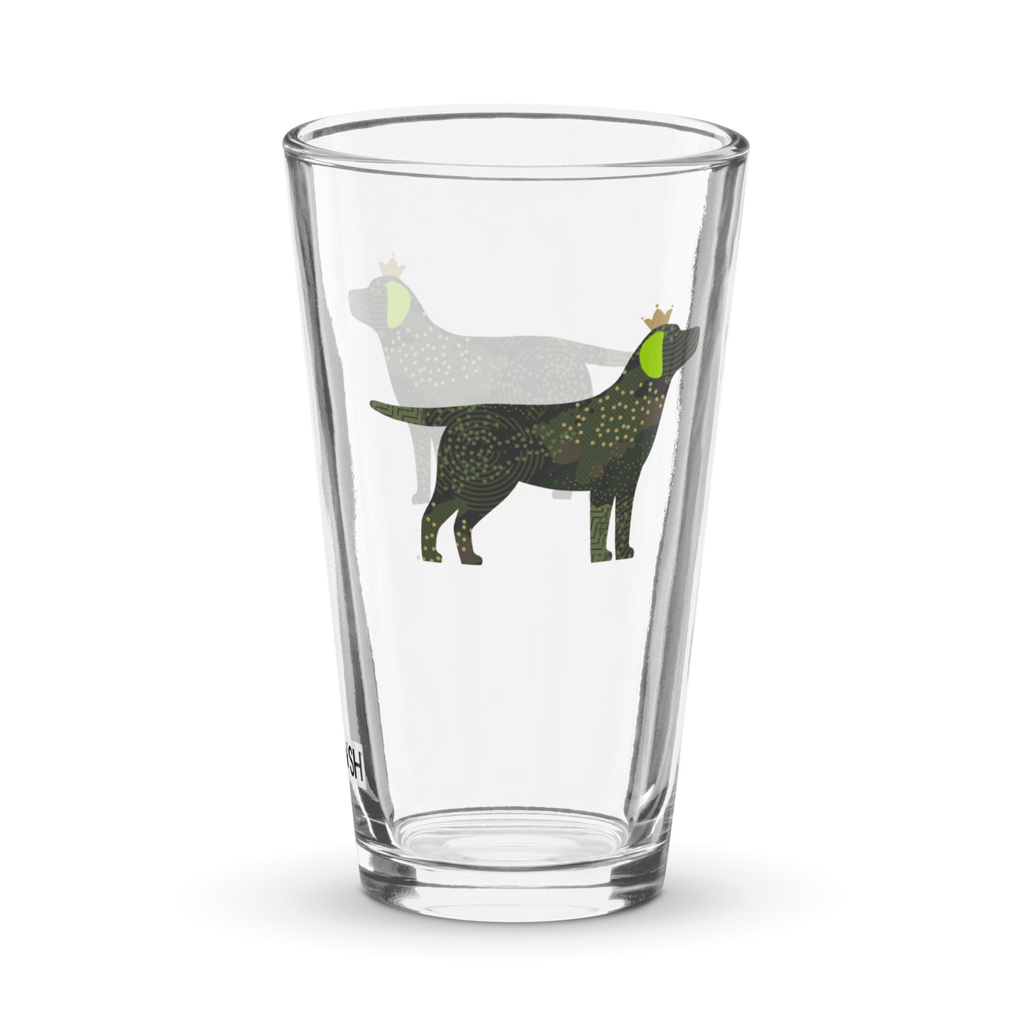 Labrador Camo Shaker pint glass