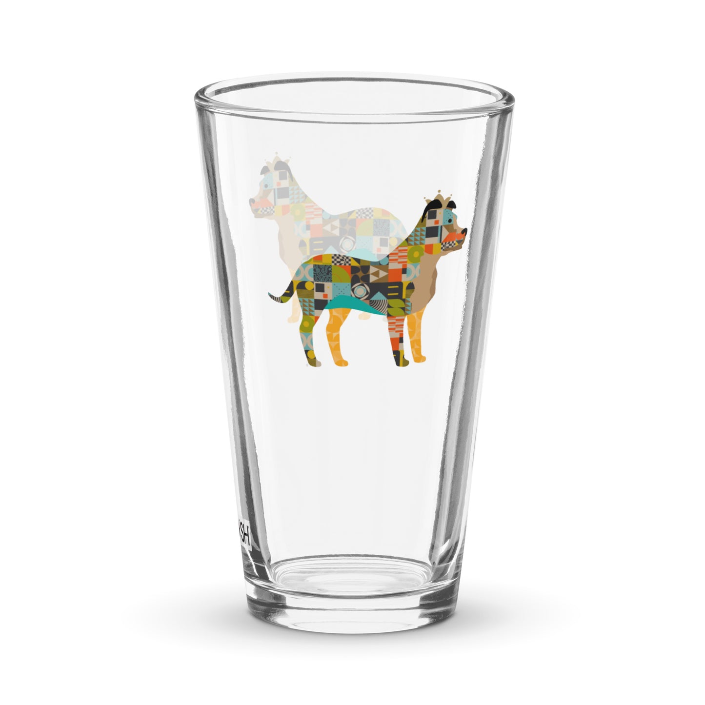 Pitbull Shaker pint glass