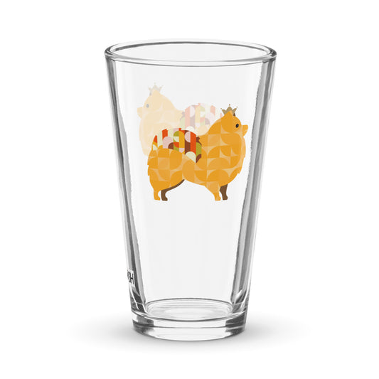 Pomeranian Shaker pint glass