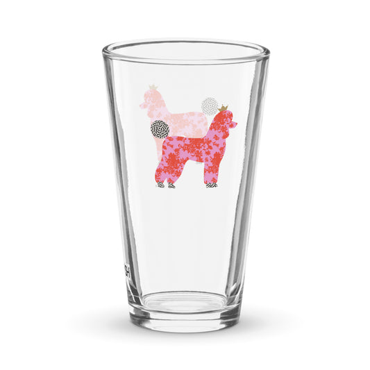 Poodle Shaker pint glass