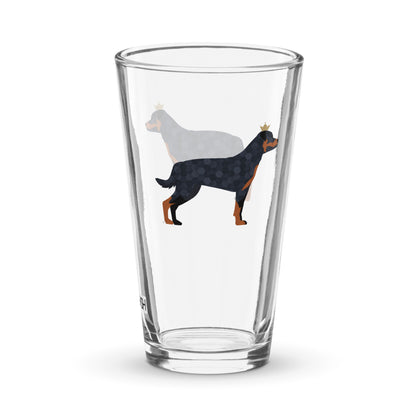 Rottweiler Shaker pint glass