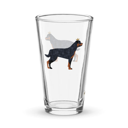 Rottweiler Shaker pint glass