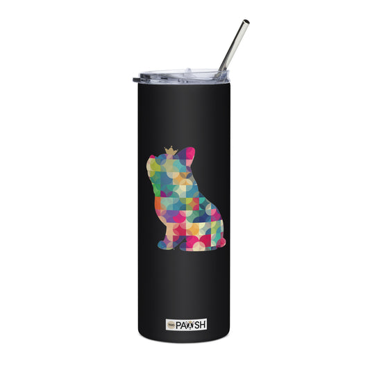 Frenchie Kaleidoscope Stainless steel tumbler