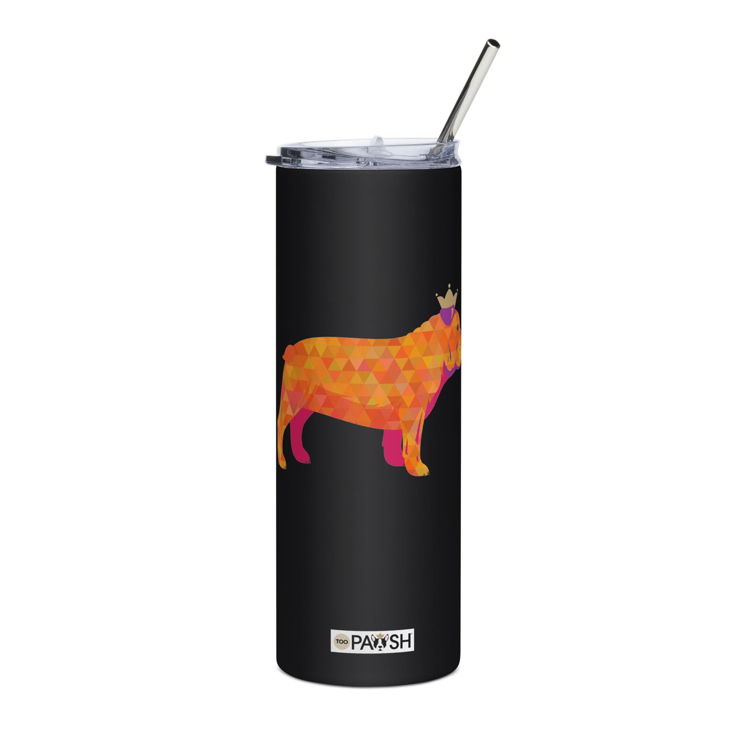 Frenchie Orange Stainless steel tumbler