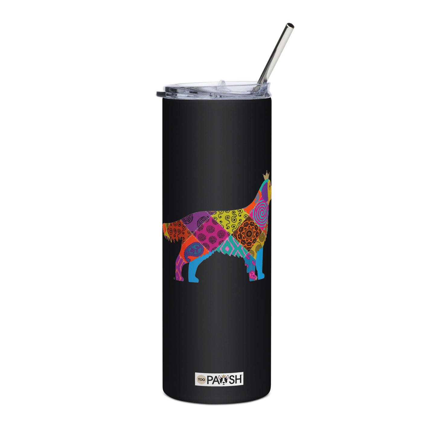 Golden Retriever Paisley Stainless steel tumbler