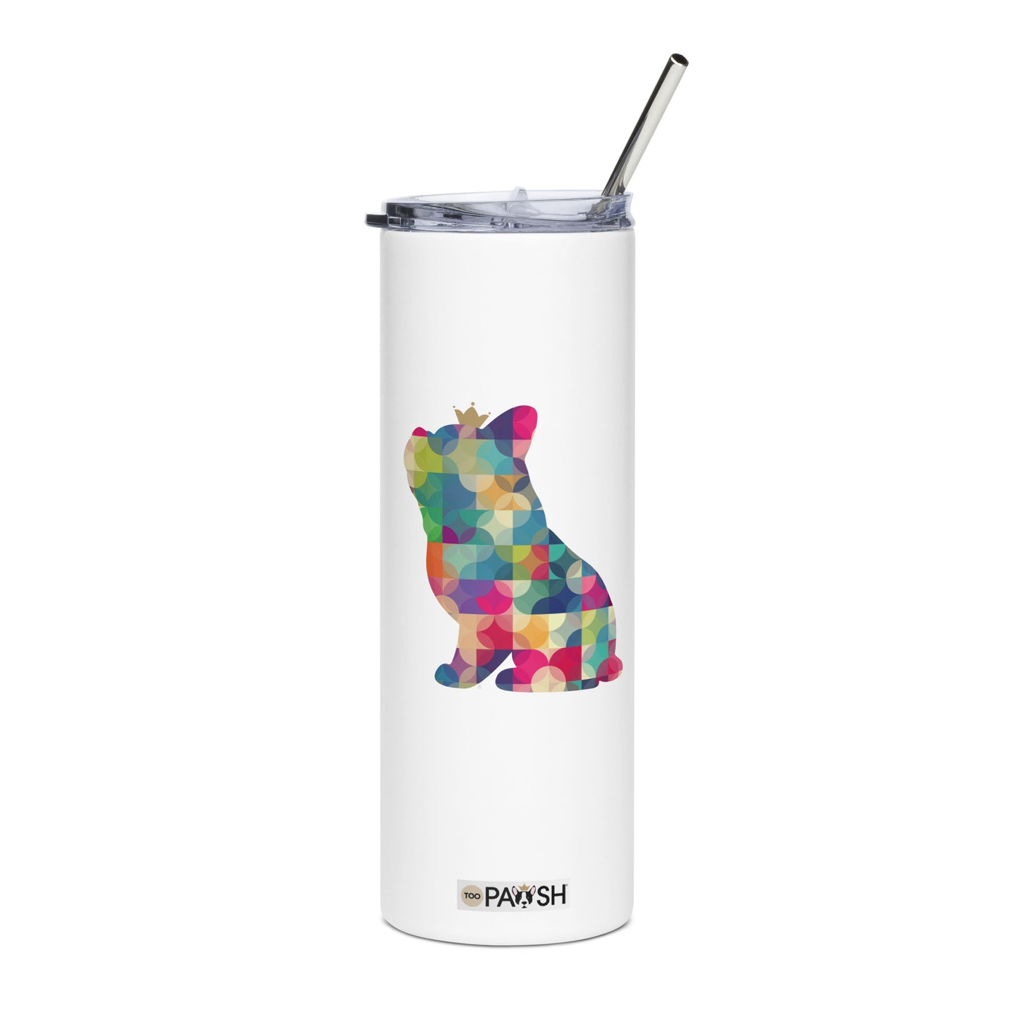 Frenchie Kaleidoscope Stainless steel tumbler