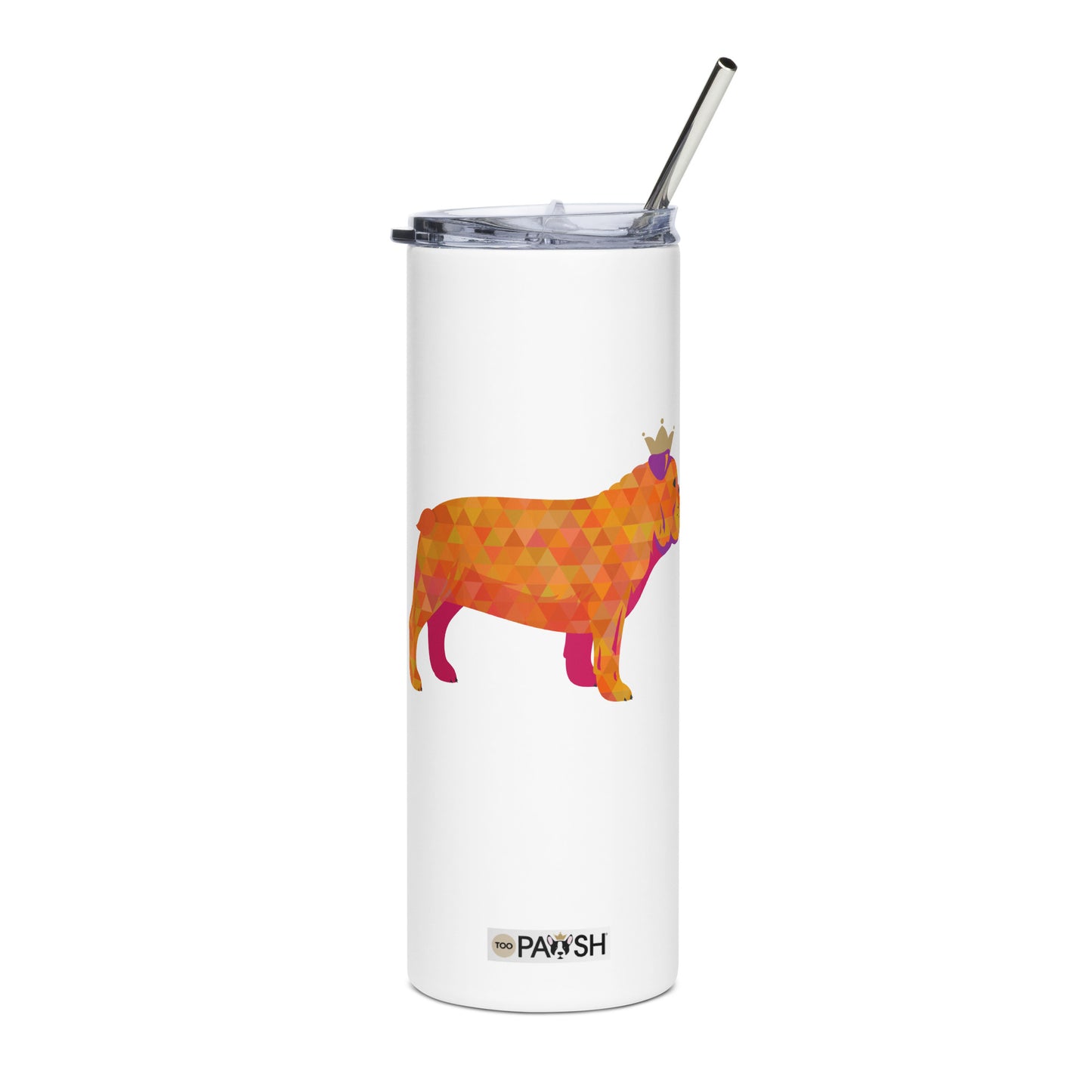 Frenchie Orange Stainless steel tumbler