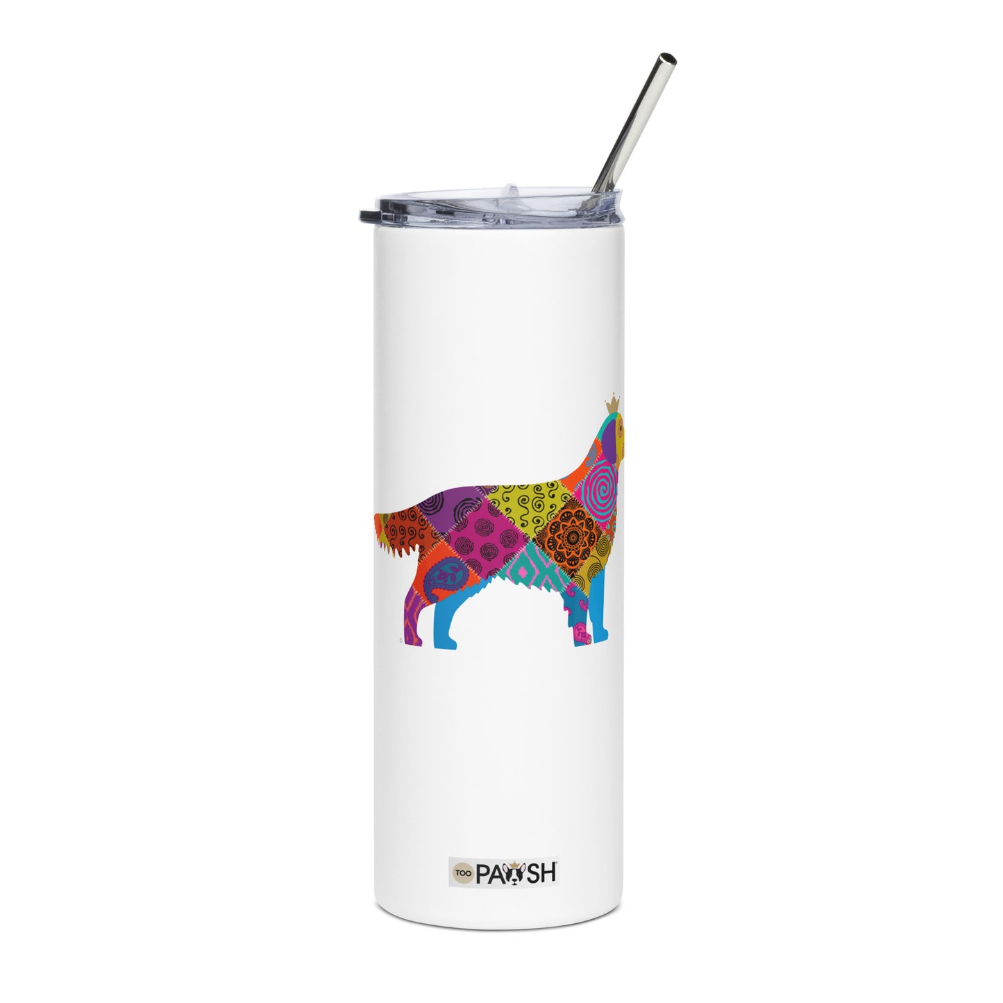 Golden Retriever Paisley Stainless steel tumbler