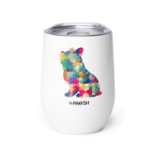 Frenchie Kaleidoscope Wine tumbler