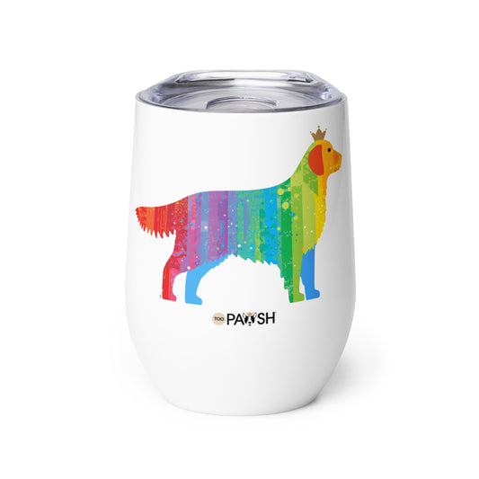 Golden Retriever Wine tumbler