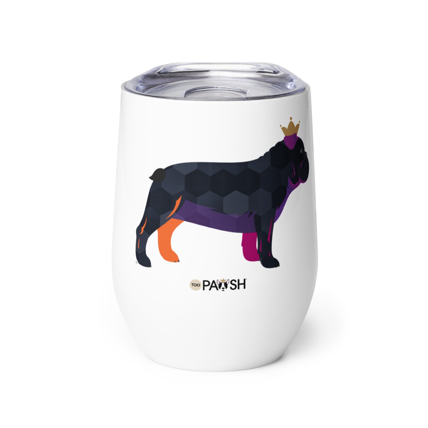 Frenchie Black Wine tumbler